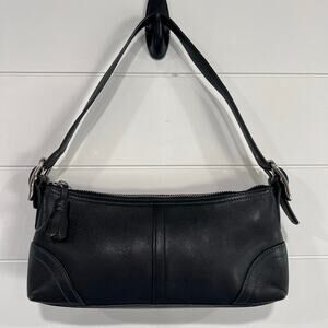 Coach Demi Black Leather vintage purse Shoulder Bag Y2K